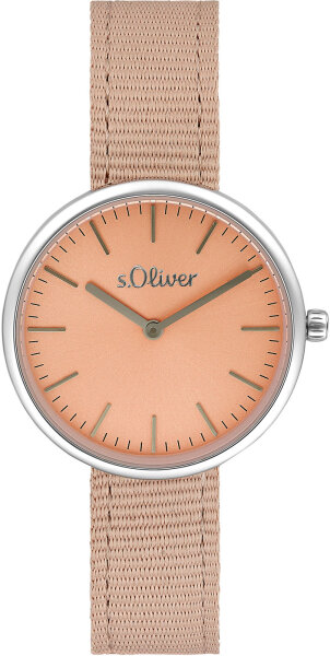 Montre femme boîtier acier inox bracelet textile - s.Oliver modèle: 2033549
