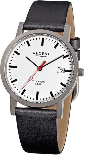 Montre femme boîtier titane, affichage date - Regent modèle: F231