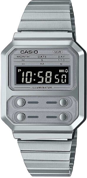 Montre homme calendrier, fonction chronomètre - Casio modèle: A100WE-7BEF