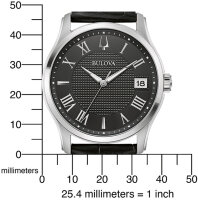 Montre homme, date, acier inox - Bulova modèle: 96B390