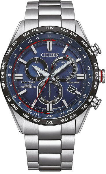 Montre homme montre solaire calendrier alarme - Citizen modèle: CB5945-85L