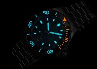 Classic Diver Black/Orange montre de plongée - Marc and Sons modèle: MSD-051-03-S