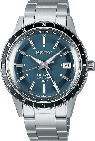 Montre homme avec bracelet en acier inoxydable, remontage manuel automatique - Seiko modèle: SSK009J1