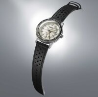 Montre homme avec bracelet en cuir noir, remontage manuel automatique - Seiko modèle: SSK011J1