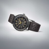 Montre homme avec bracelet en cuir marron, remontage manuel automatique - Seiko modèle: SSK013J1