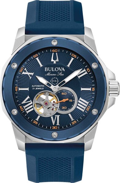 Montre homme Marine Star montre de plongée acier inox + silicone - Bulova modèle: 98A303