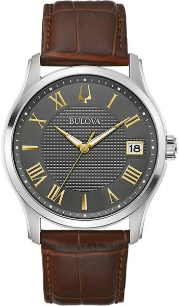 Montre homme, date, acier inoxydable - Bulova modèle: 96B389