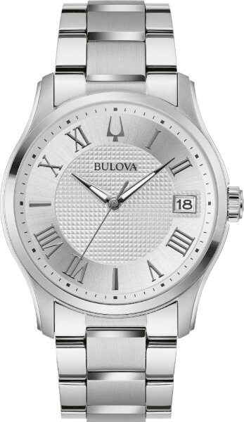 Montre homme, date, acier inoxydable - Bulova modèle: 96B391
