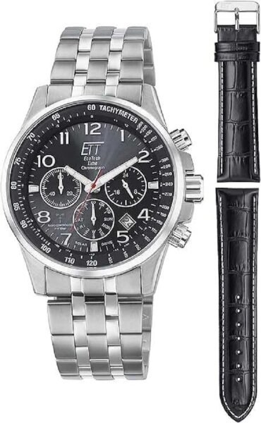 Montre homme avec mouvement radio-piloté à énergie solaire - Eco Tech Time modèle: EGS-11610-22MS