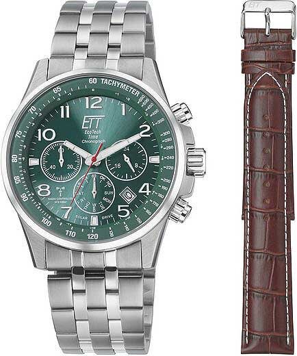 Montre homme avec mouvement radio-piloté à énergie solaire - Eco Tech Time modèle: EGS-11611-82MS