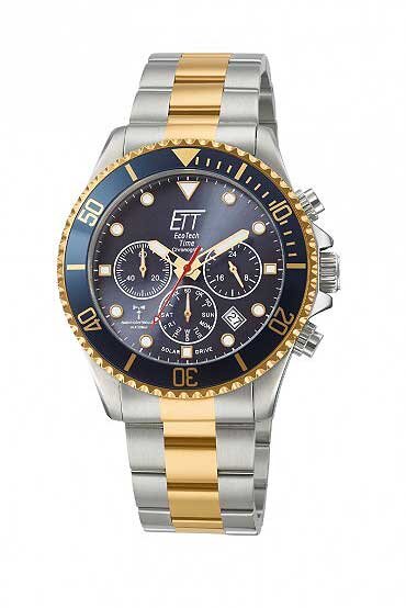 Montre homme avec mouvement radio-piloté à énergie solaire - Eco Tech Time modèle: EGS-11609-35M