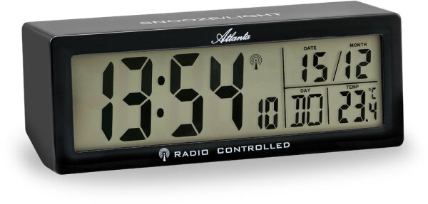 Réveil digital noir - Atlanta modèle: 1892/7