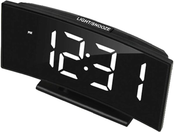 Réveil sur secteur, digital, noir, affichage blanche - JVD modèle: SB681.3