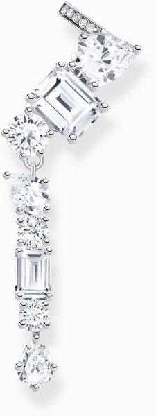 Long earclimber unique avec earcuff serti de pierres - Thomas Sabo modèle: H2280-051-14