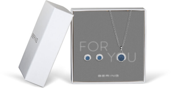 ForYou-Set collier avec pendentif et puces d’oreilles - Bering Jewelry modèle: 427-707-Blue
