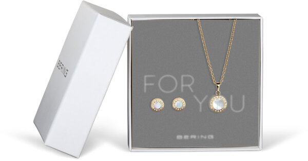 ForYou-Set collier avec pendentif et puces d’oreilles - Bering Jewelry modèle: 427-707-Gold