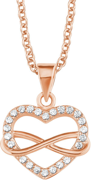 Collier cœur avec pierres et symbole infini - s.Oliver Jewelry modèle: 2020988-