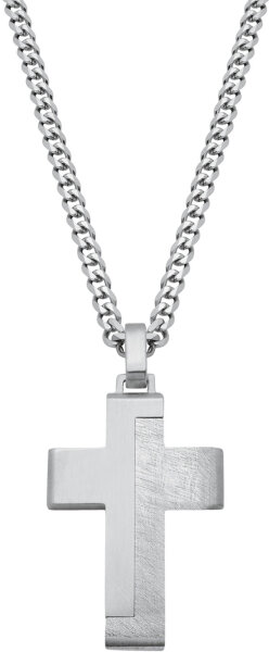 Chaîne gourmette avec pendentif croix - s.Oliver Jewelry modèle: 2024253