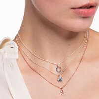 Collier avec pendentifs infini - plaqué or rose 750