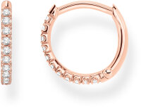 Créole unique avec pierres - plaqué or rose...