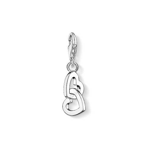 Charm pendentif cœurs - argent sterling 925