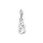 Charm pendentif cœurs - argent sterling 925