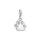 Charm pendentif patte avec pierres - argent sterling 925