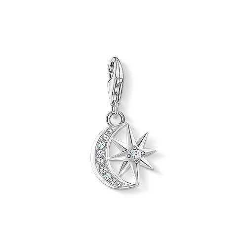 Charm pendentif étoile et lune - argent sterling 925