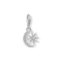 Charm pendentif étoile et lune - argent sterling 925