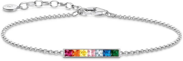 Bracelet avec pierres colorées - argent sterling 925
