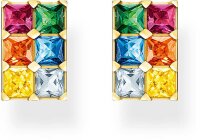 Puces d’oreilles avec pierres colorées -...