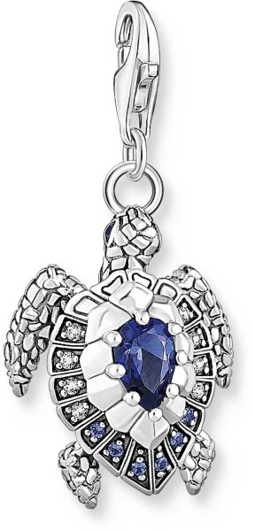 Charm pendentif tortue avec pierres - argent sterling 925
