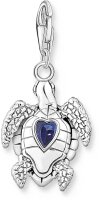 Charm pendentif tortue avec pierres - argent sterling 925