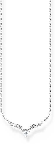 Collier cristaux de glace avec pierres blanches - argent sterling 925