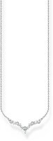 Collier cristaux de glace avec pierres blanches - argent...