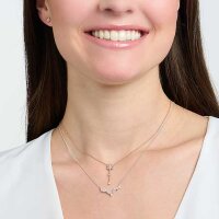 Collier cristaux de glace avec pierres blanches - argent sterling 925