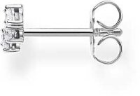 Puce d’oreille unique avec pierres blanches -...