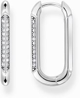 Créoles avec petites pierres - argent sterling 925