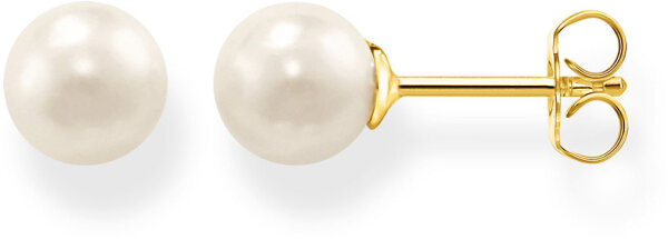 Puces d’oreilles perle or petites - perle d’eau douce