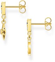 Puces d’oreilles Royalty étoile & lune - plaqué or jaune 750