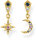 Puces d’oreilles Royalty étoile & lune - plaqué or jaune 750