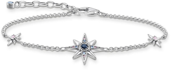 Bracelet Royalty étoile avec pierres - argent sterling 925
