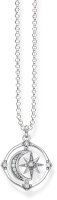 Collier lune-étoile-boussole - argent sterling...