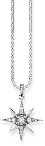 Collier Royalty étoile - argent sterling 925, noirci