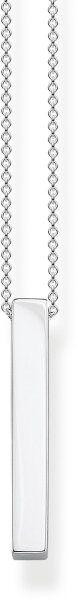 Collier avec pendentif carré - argent sterling 925