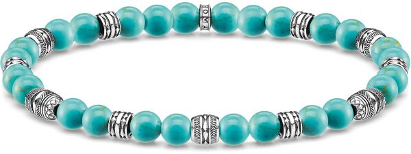 Bracelet à perles avec éléments décorés - argent sterling 925