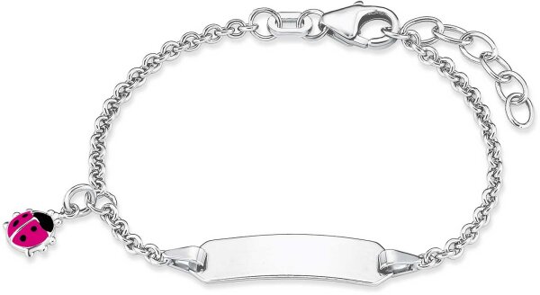 Prinzessin Lillifee 2034221 bracelet d’identité avec pendentif coccinelle