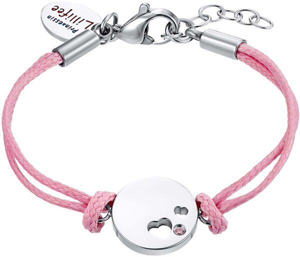 Prinzessin Lillifee 2034000 bracelet en textile avec cœurs en acier inoxydable