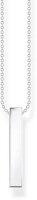 Collier avec long pendentif et pierres noires - argent sterling 925