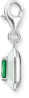 Charm pendentif pierre 3D verte - argent sterling 925